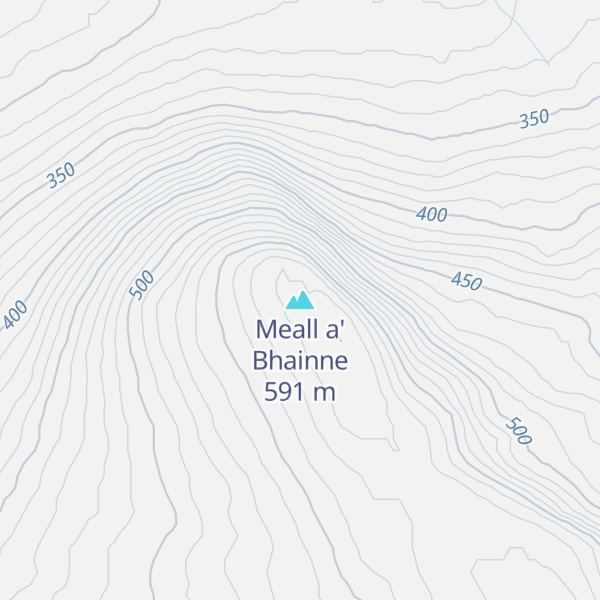 Map of Meall a' Bhainne