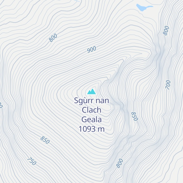 Map of Sgùrr nan Clach Geala