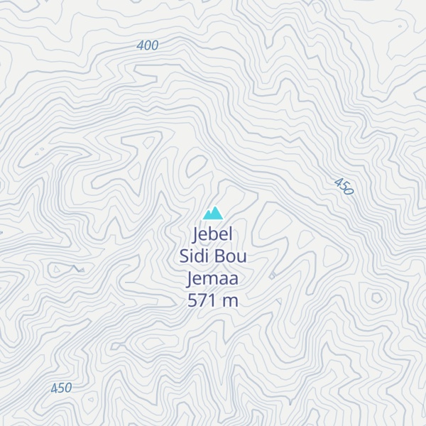 Map of Jebel Sidi Bou Jemaa