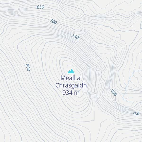 Map of Meall a' Chrasgaidh