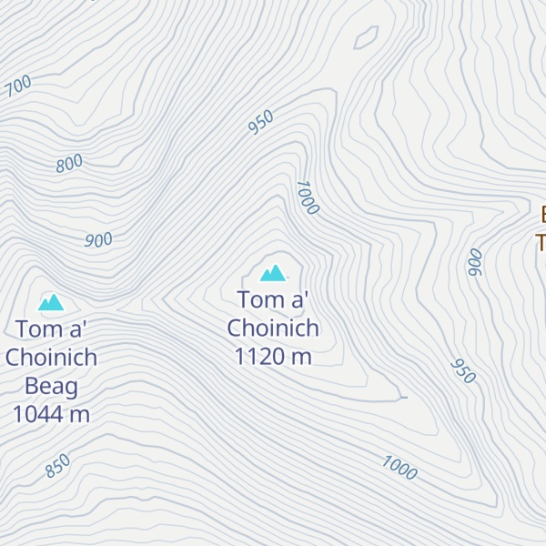 Map of Tom a' Choinich