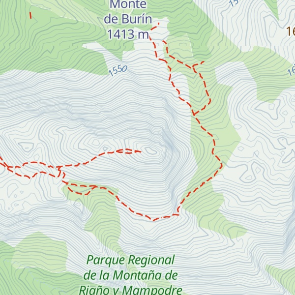 Map of Pico Yordas o Burín