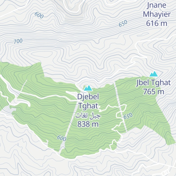 Map of Djebel Tghat جبل تغات