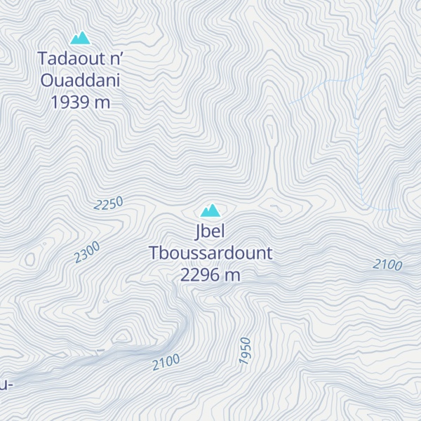 Map of Jbel Tboussardount