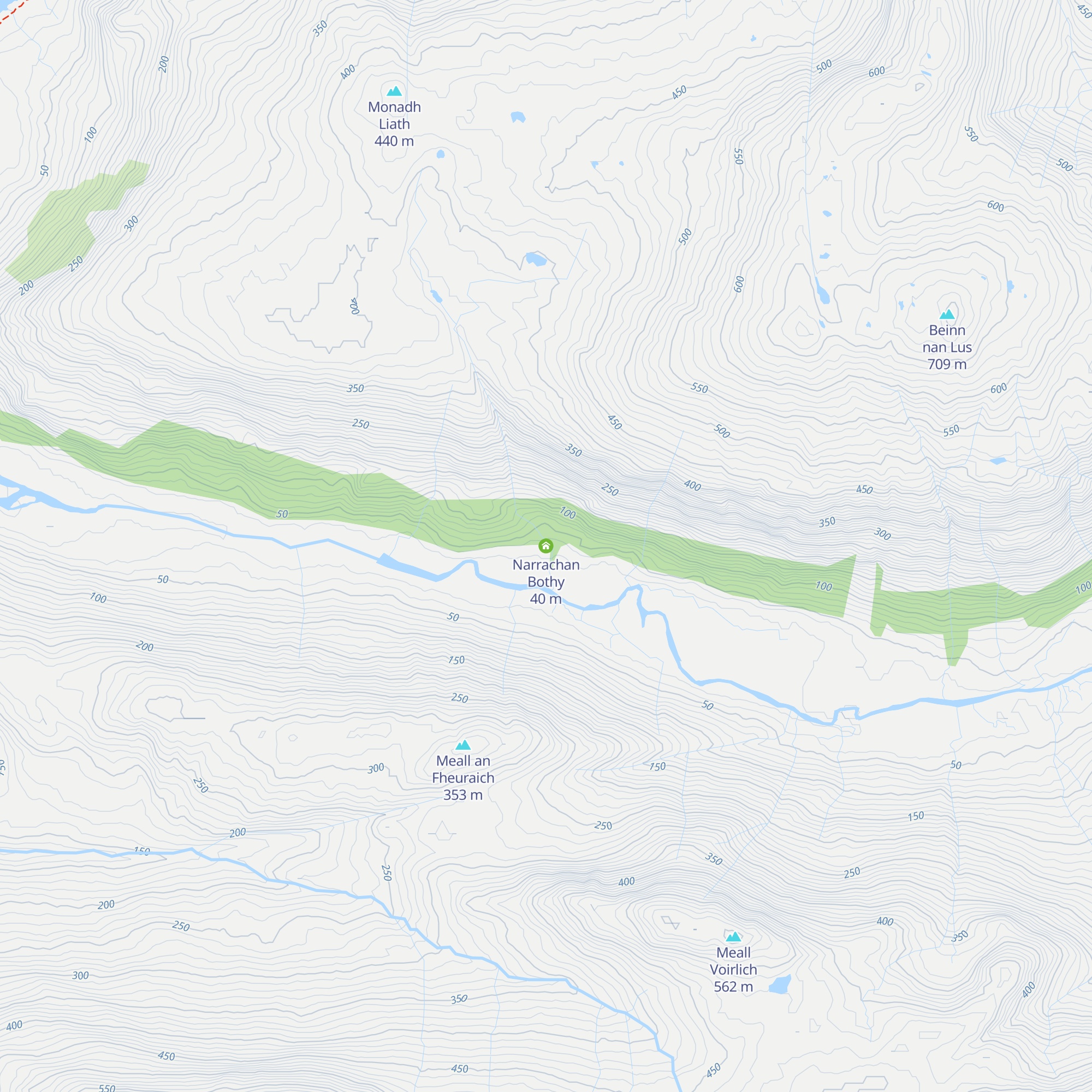 Narrachan Bothy map