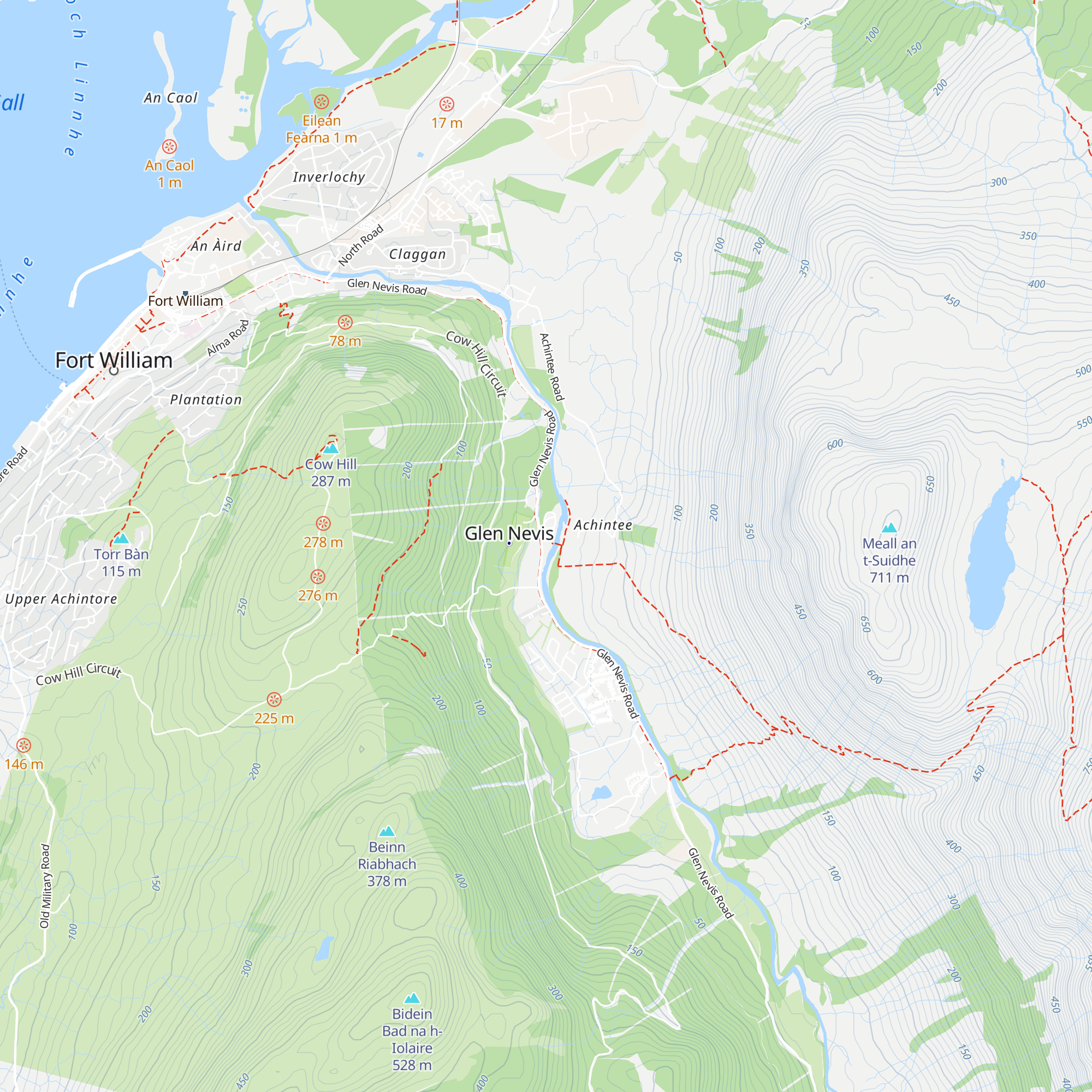 Ben Nevis Visitor Centre map