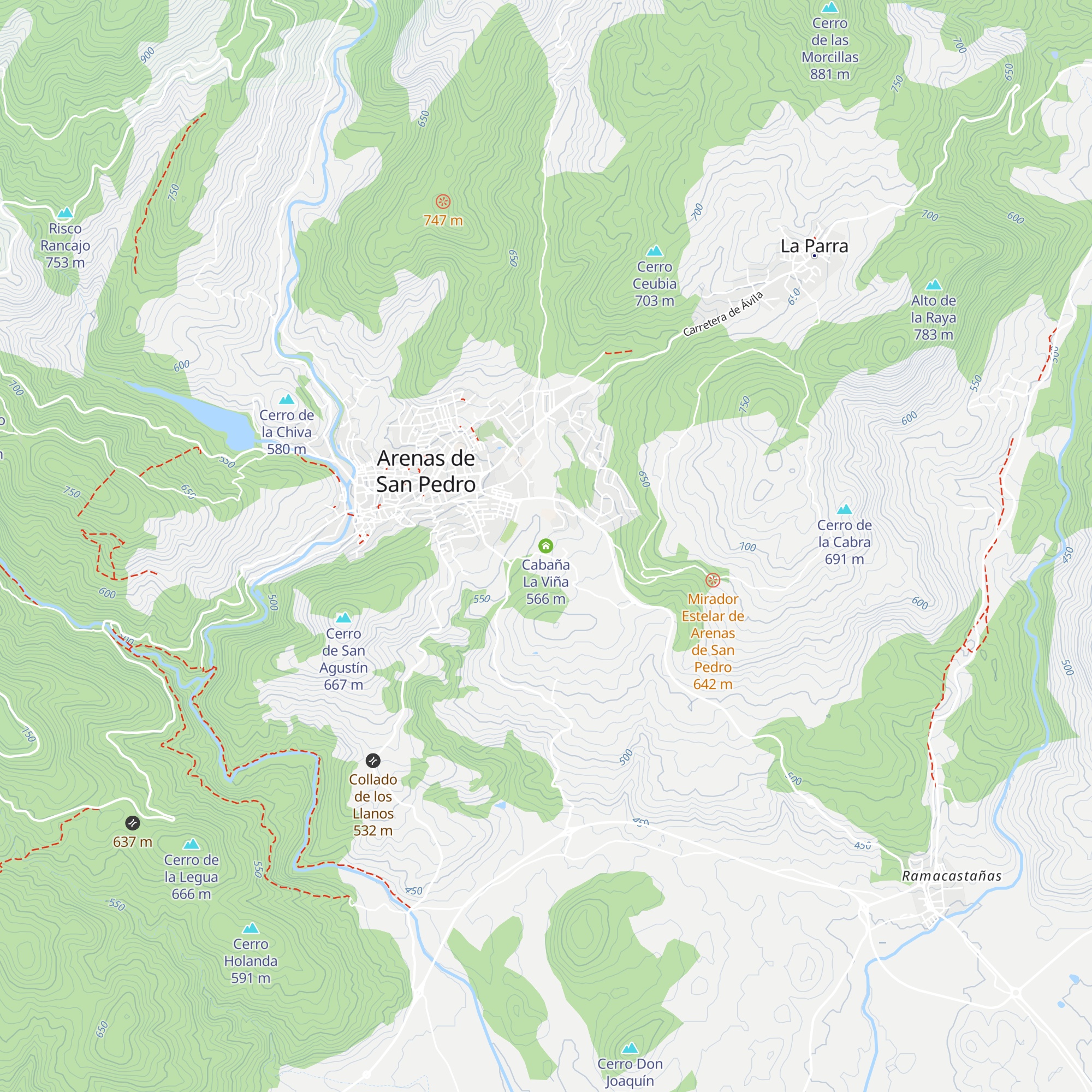 Cabaña La Viña map