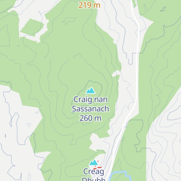 Map of Craig nan Sassanach