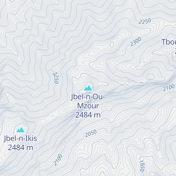 Map of Jbel-n-Ou-Mzour