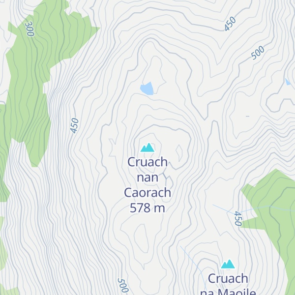 Map of Cruach nan Caorach