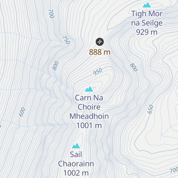 Map of Carn Na Choire Mheadhoin