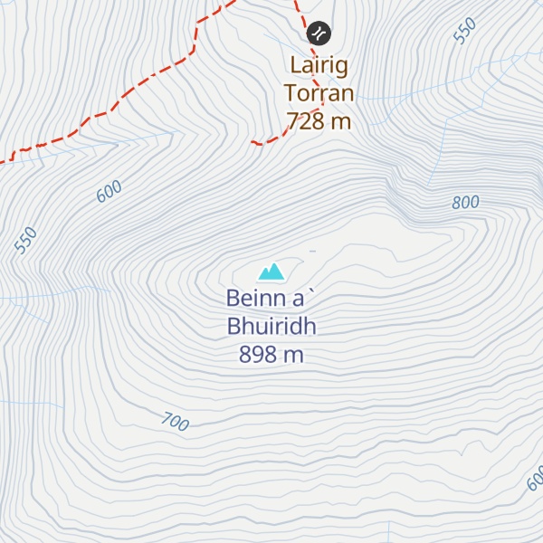 Map of Beinn a` Bhuiridh