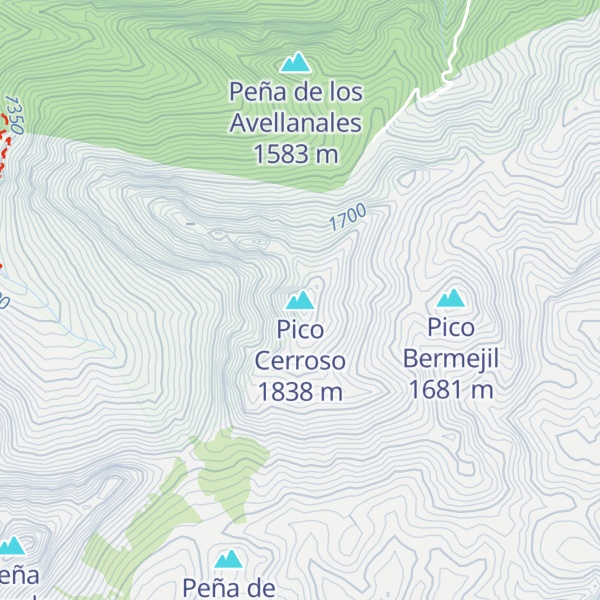 Map of Pico Cerroso