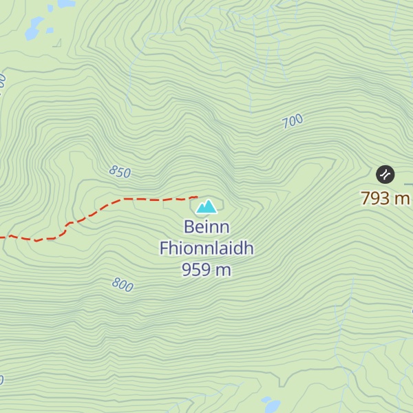 Map of Beinn Fhionnlaidh