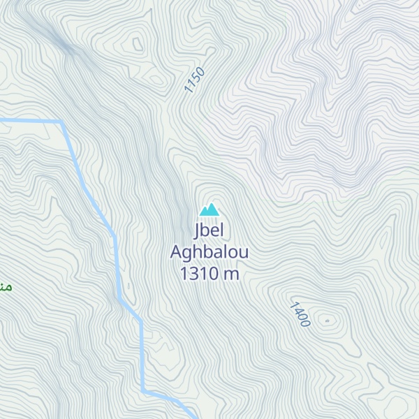 Map of Jbel Aghbalou