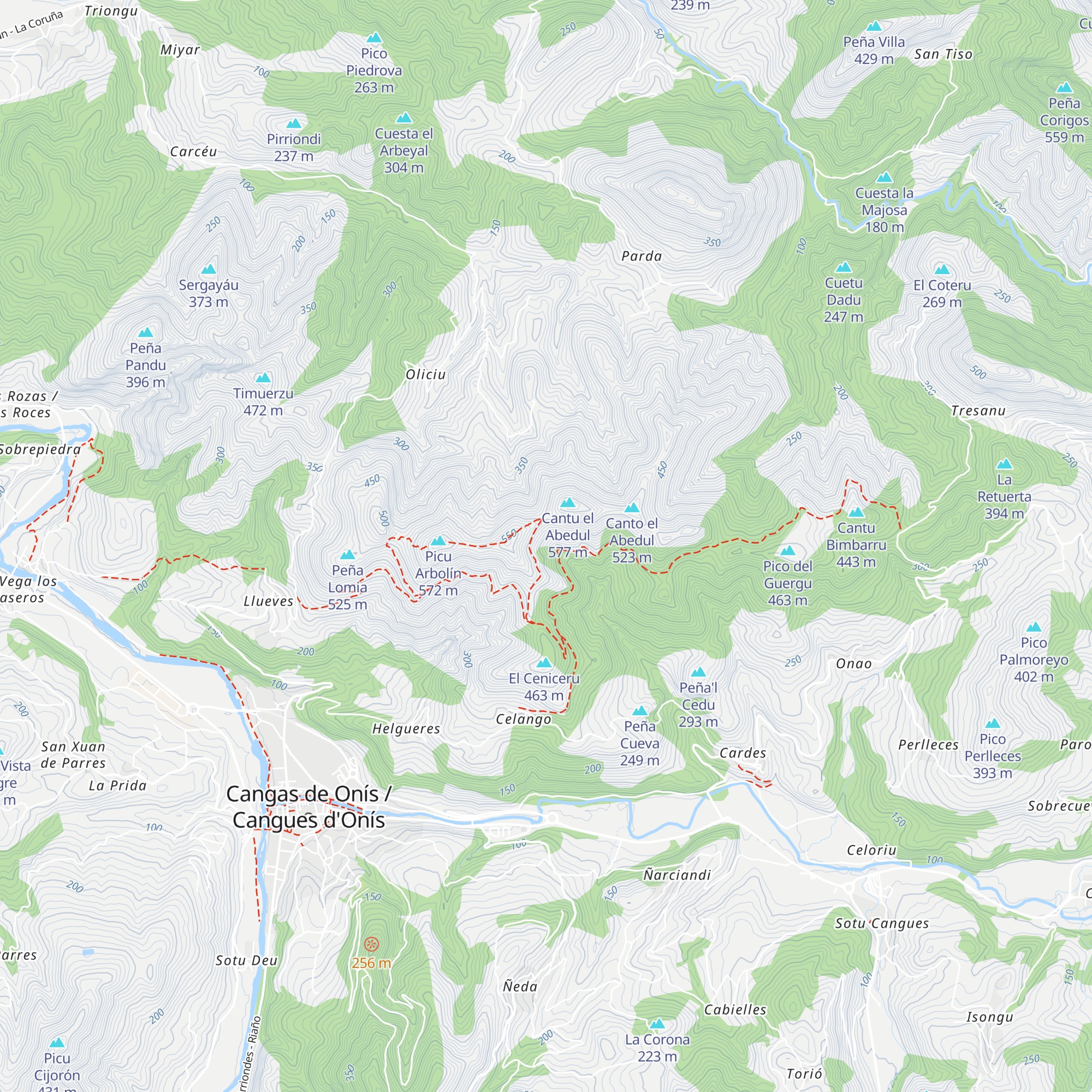 Cabaña Curada map