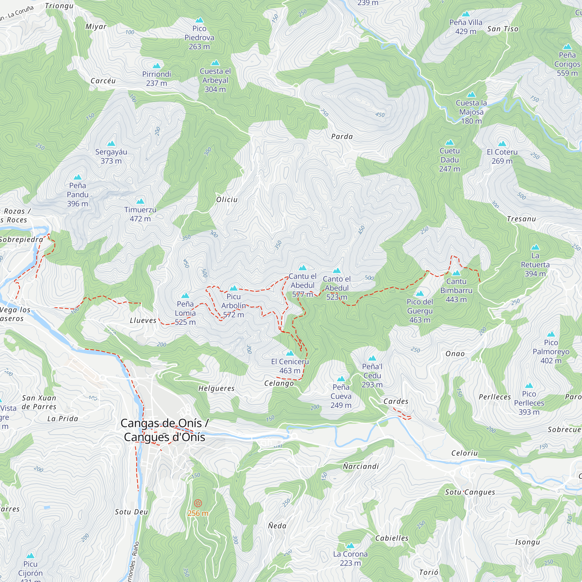 Cabaña Curada map