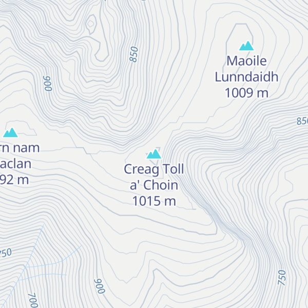 Map of Creag Toll a' Choin