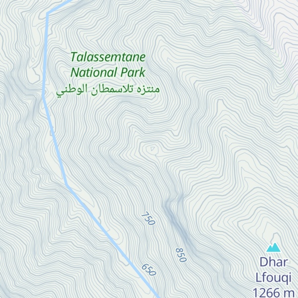Map of Jbel Ilouggane