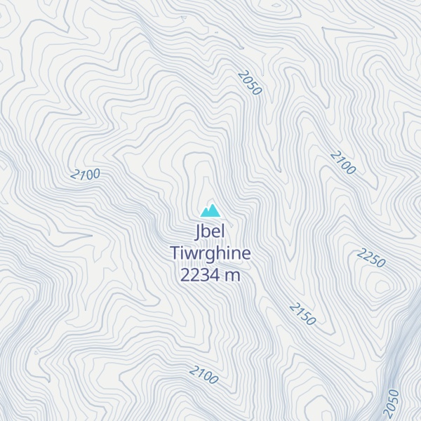 Map of Jbel Tiwrghine