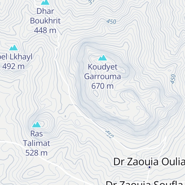 Map of Jbel Amergou