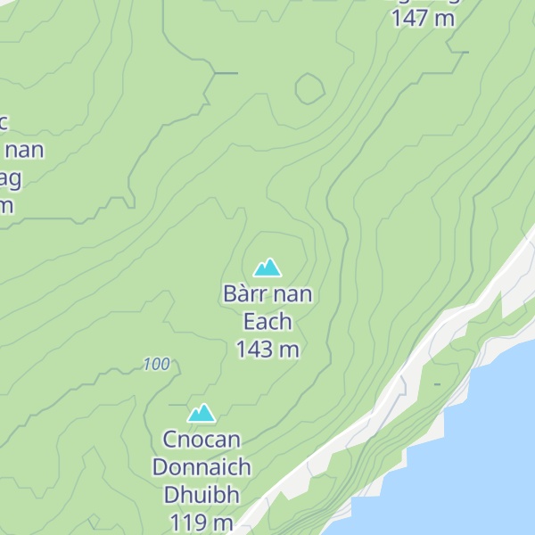Map of Bàrr nan Each