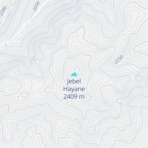 Map of Jebel Hayane