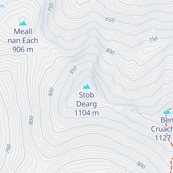 Map of Stob Dearg