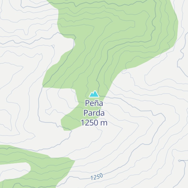 Map of Peña Parda