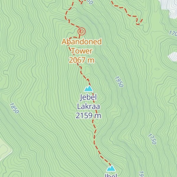 Map of Jebel Lakraa