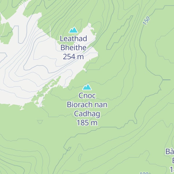 Map of Cnoc Biorach nan Cadhag