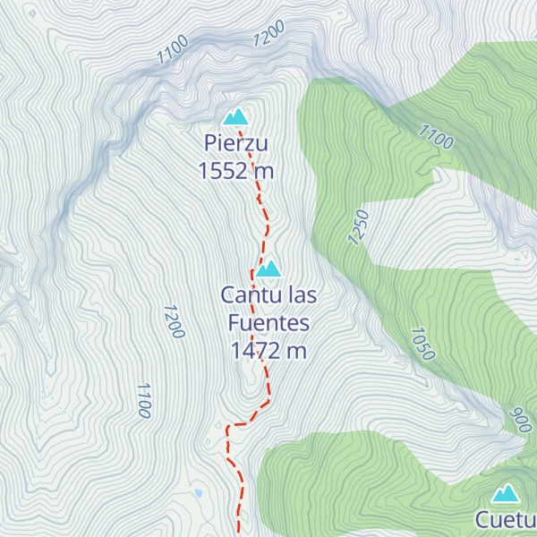Map of Cantu las Fuentes