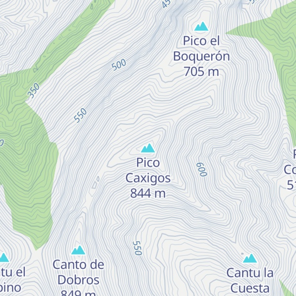 Map of Pico Caxigos