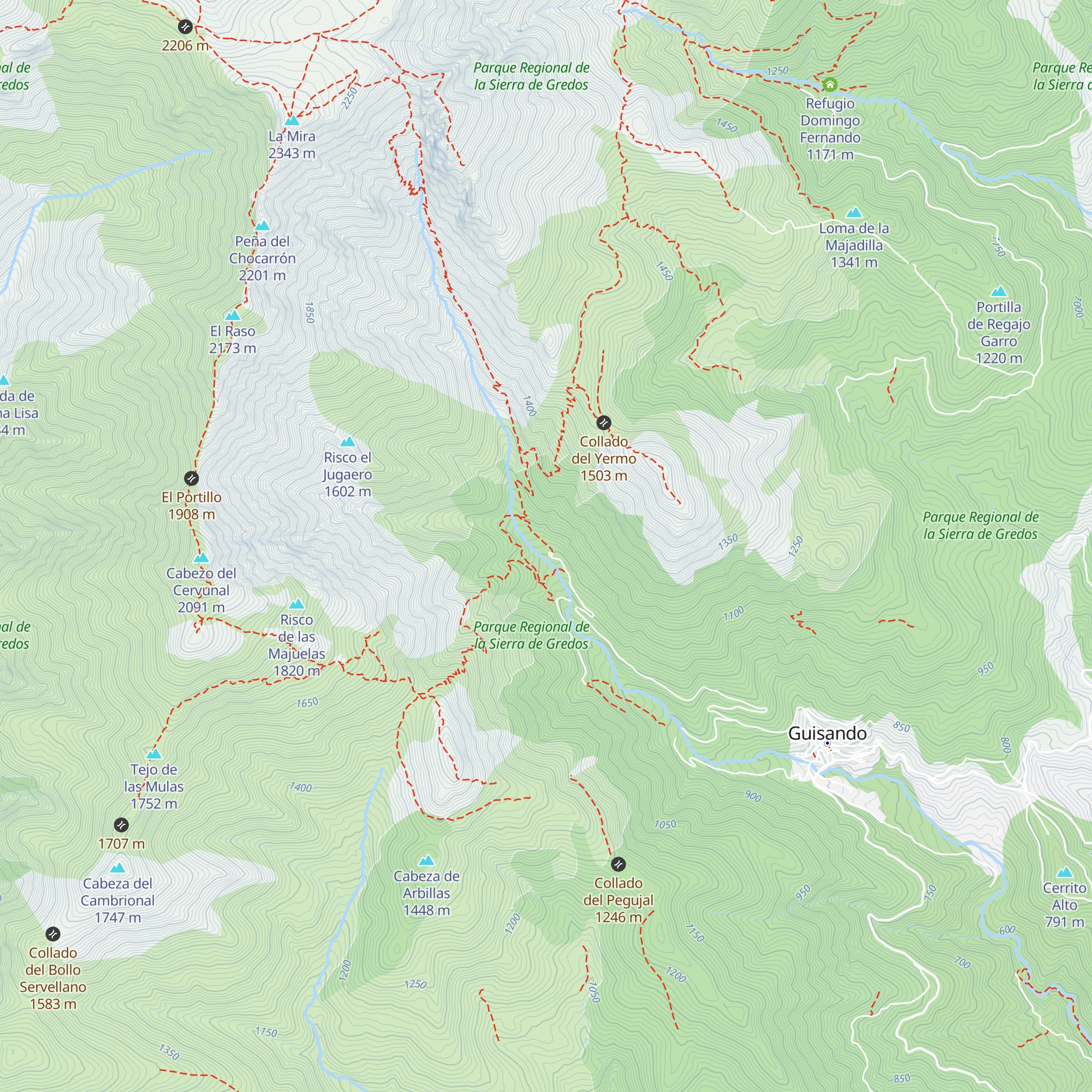 Refugio Nogal del Barranco map