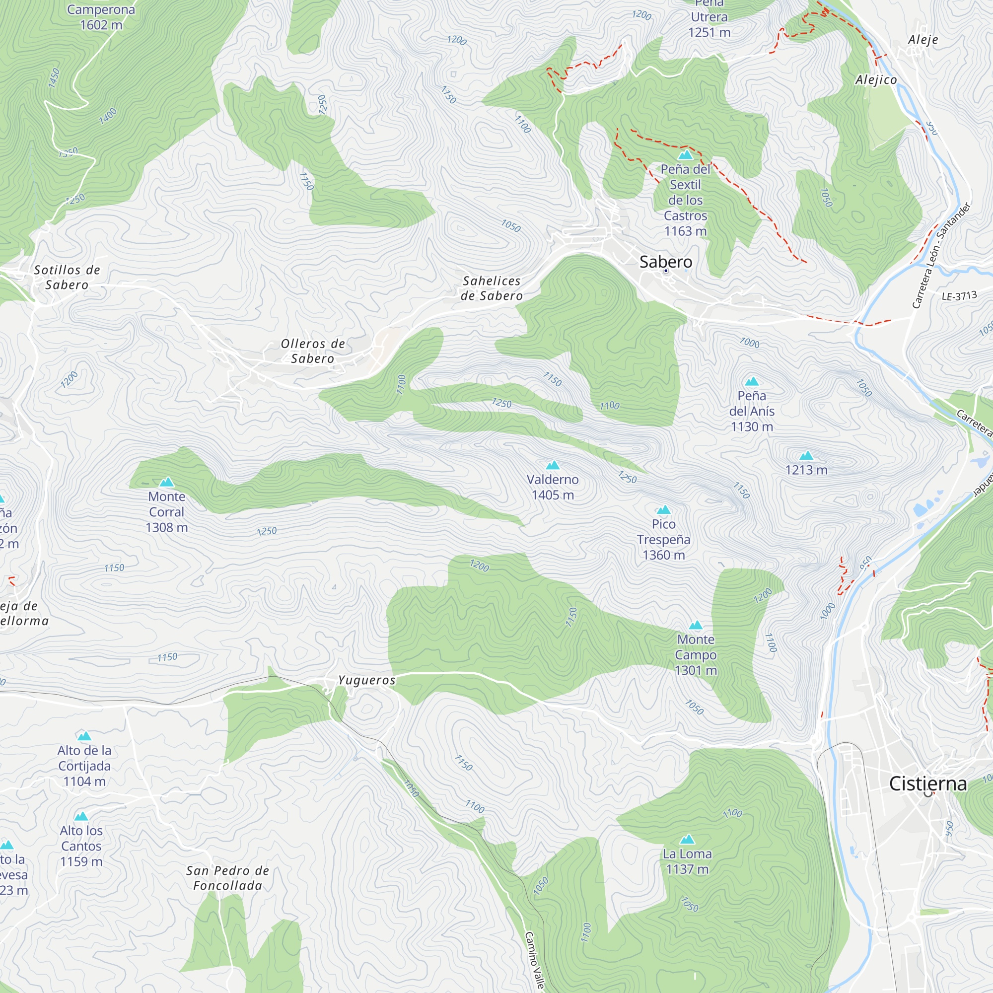Refugio de Valdegüida map