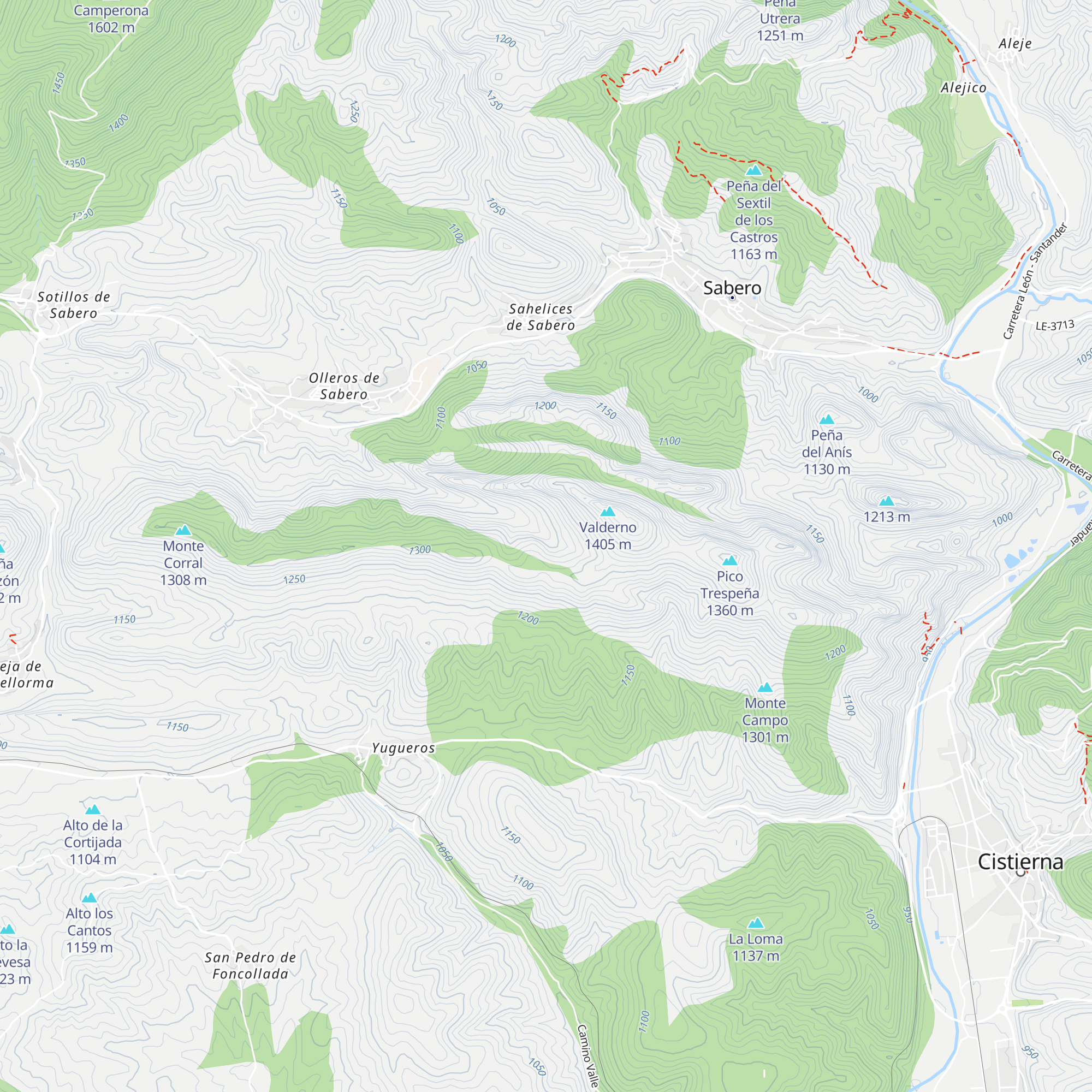 Refugio de Valdegüida map