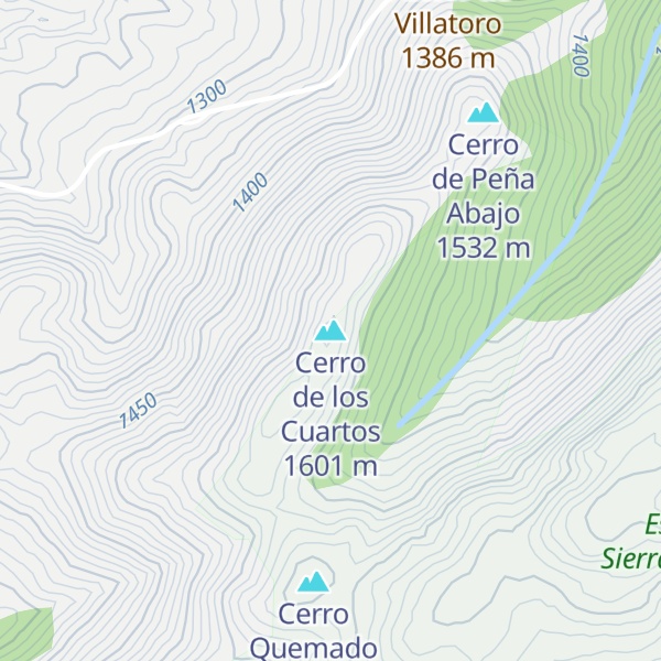 Map of Cerro de los Cuartos
