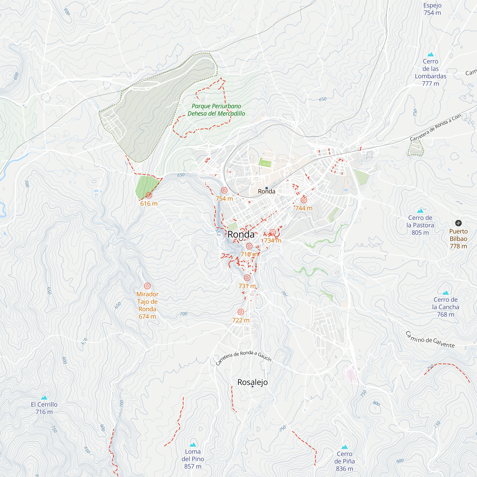 Oficina Municipal de Turismo de Ronda map
