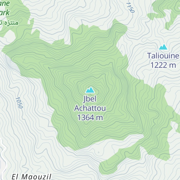 Map of Jbel Achattou