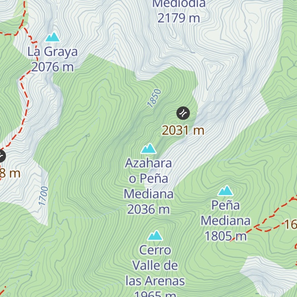 Map of Azahara o Peña Mediana