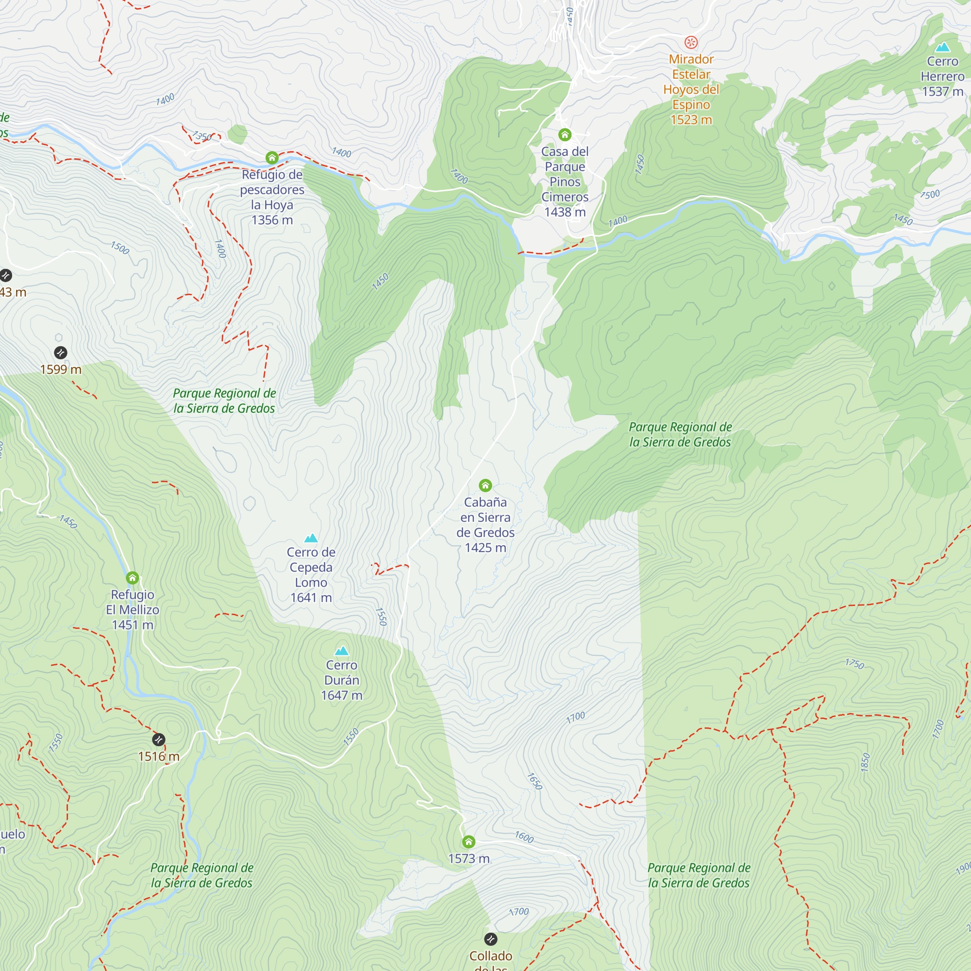 Cabaña en Sierra de Gredos map