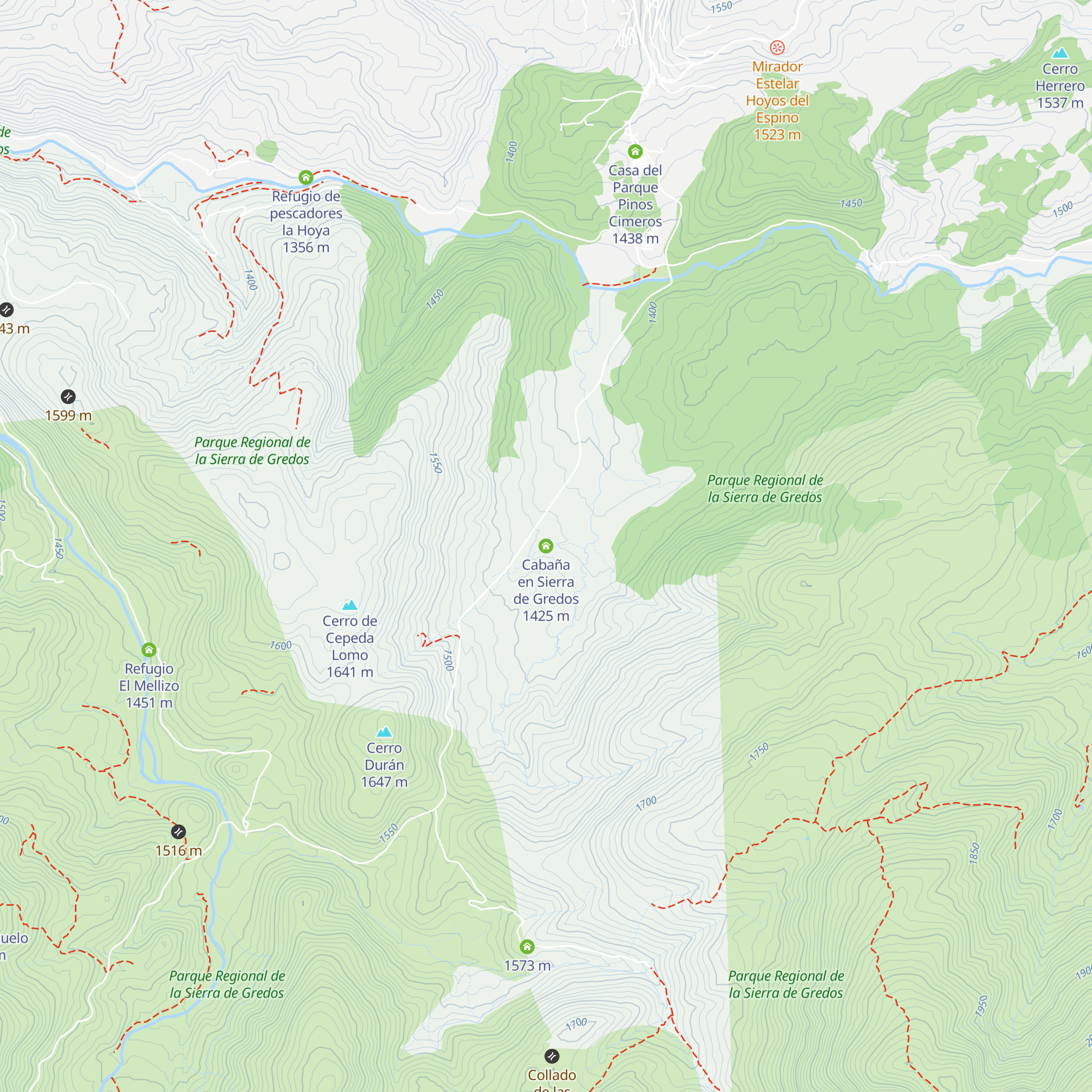 Cabaña en Sierra de Gredos map