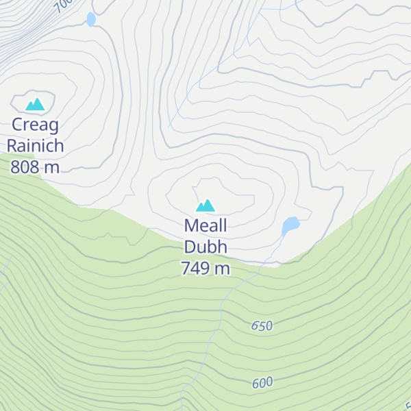 Map of Meall Dubh