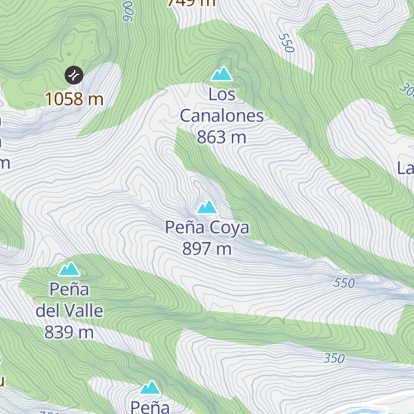Map of Peña Coya