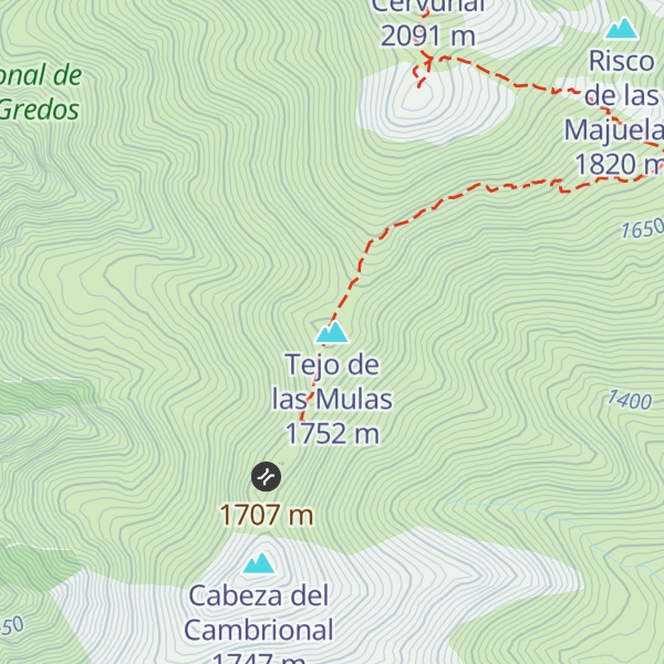 Map of Tejo de las Mulas