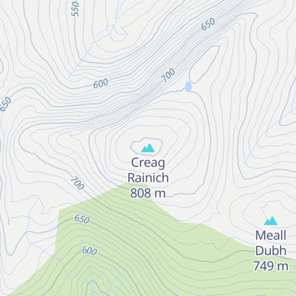 Map of Creag Rainich