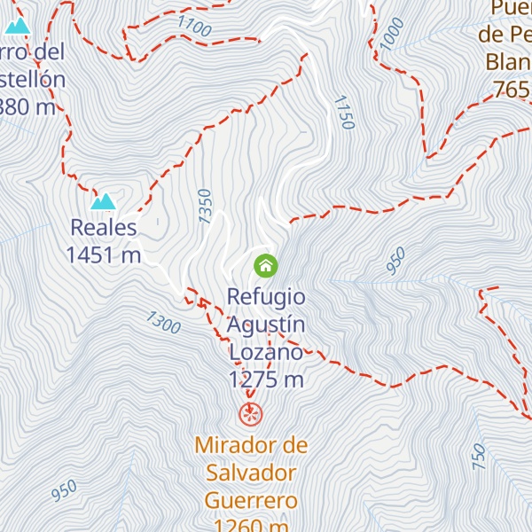 Map of Refugio Agustín Lozano