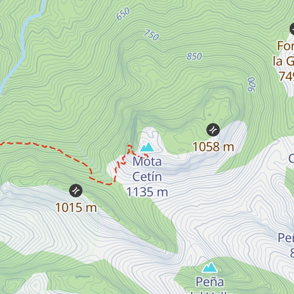 Map of Mota Cetín