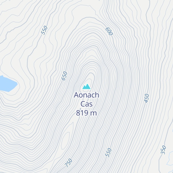 Map of Aonach Cas