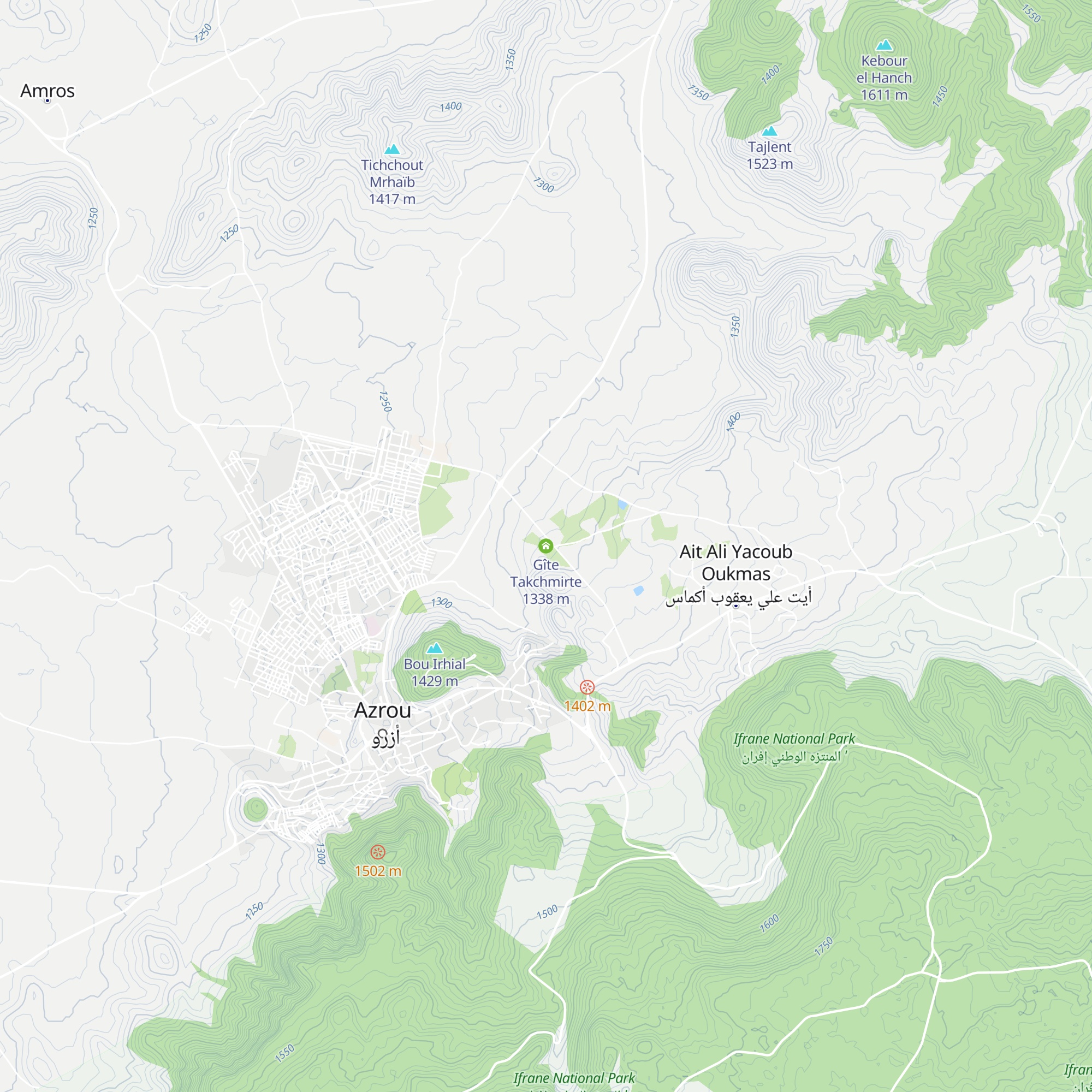 Gîte Takchmirte map